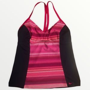 Nike Racerback Athletic Tank Navy Pink Size M